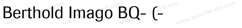 Berthold Imago BQ-中(字体转换